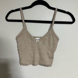 Brown xs cropped tank